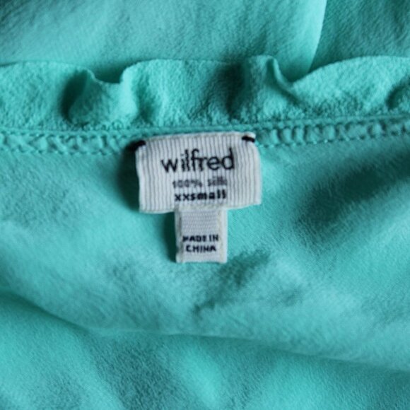 ARITZIA Wilfred 100% Silk Women's "Emmanuel" tank dress Green XXSMALL - Picture 3 of 3